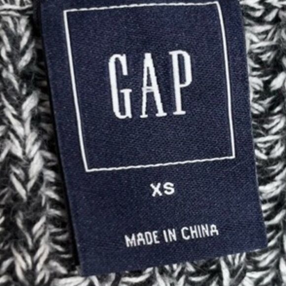 Gap Gray Chunky Ribbed Knit Crew Neck 100% Cotton Pullover Sweater  NWOT - Picture 8 of 9